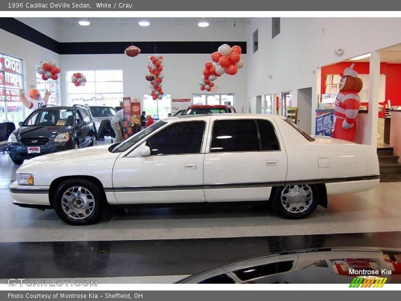 White / Gray 1996 Cadillac DeVille Sedan