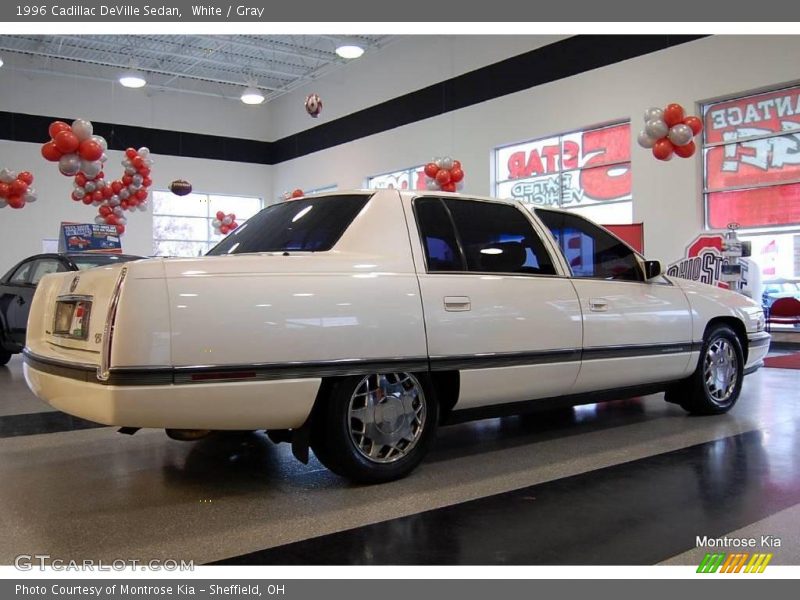 White / Gray 1996 Cadillac DeVille Sedan