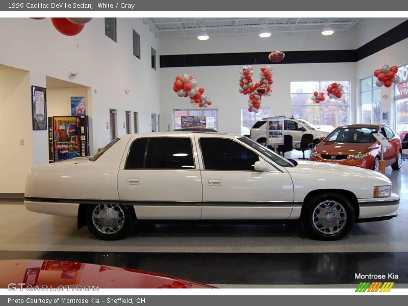 White / Gray 1996 Cadillac DeVille Sedan