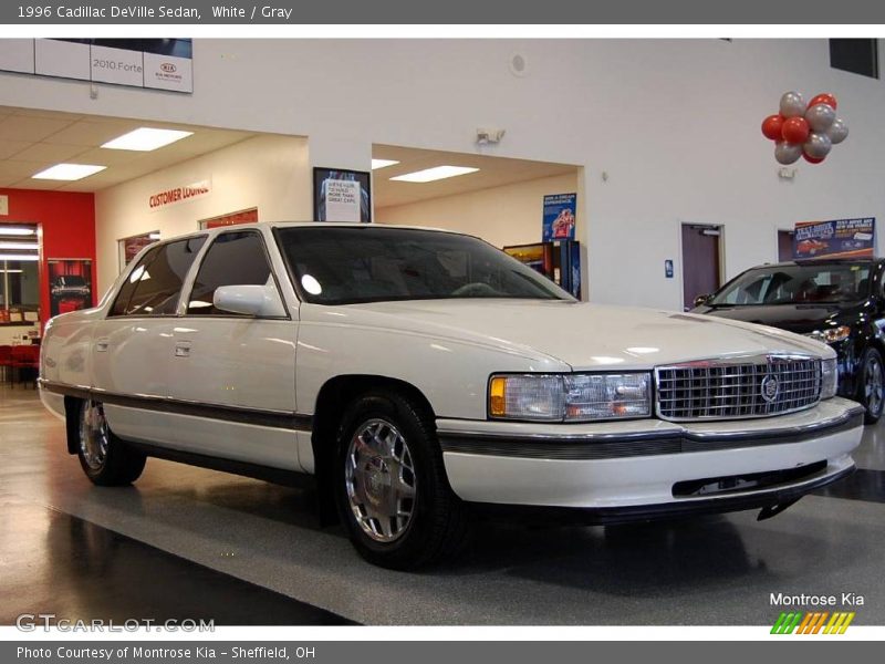 White / Gray 1996 Cadillac DeVille Sedan