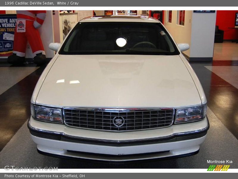 White / Gray 1996 Cadillac DeVille Sedan