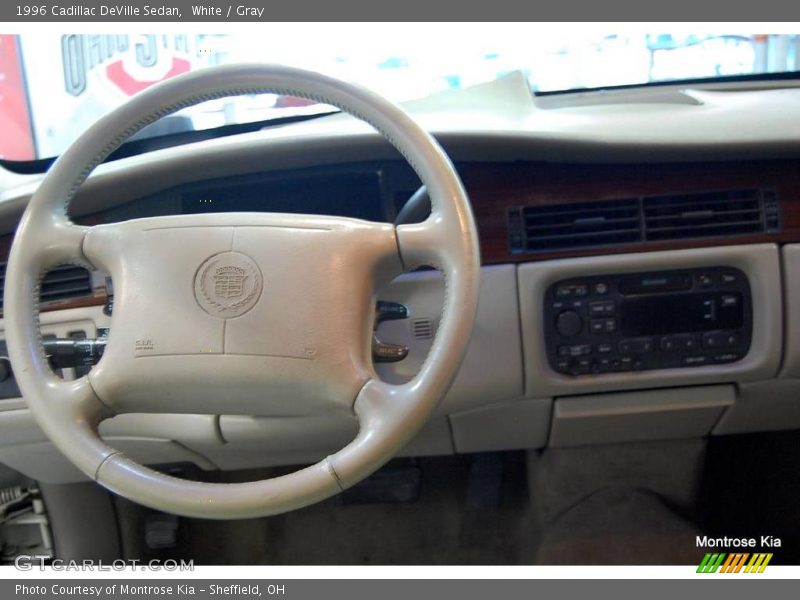 White / Gray 1996 Cadillac DeVille Sedan