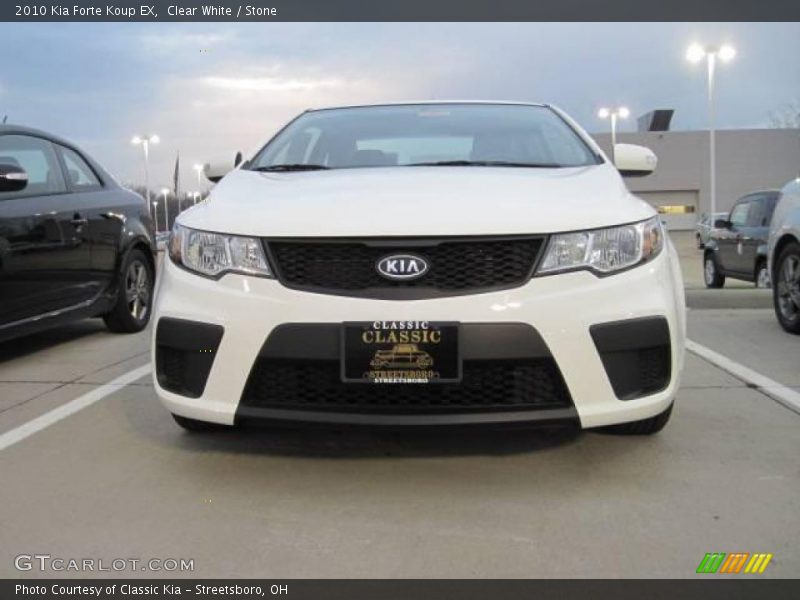 Clear White / Stone 2010 Kia Forte Koup EX