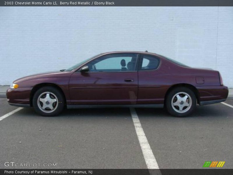 Berry Red Metallic / Ebony Black 2003 Chevrolet Monte Carlo LS