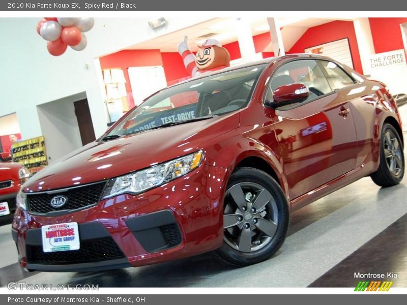 Spicy Red / Black 2010 Kia Forte Koup EX