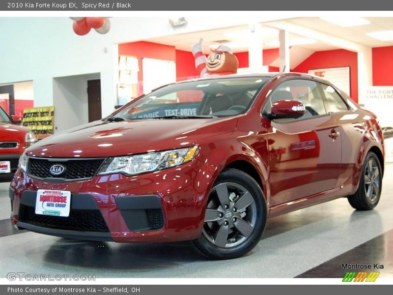 Spicy Red / Black 2010 Kia Forte Koup EX