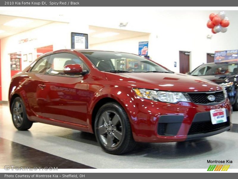 Spicy Red / Black 2010 Kia Forte Koup EX