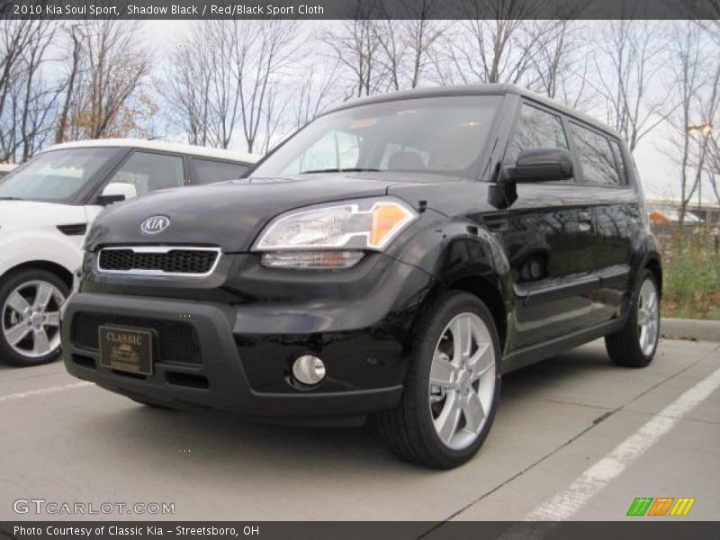 Shadow Black / Red/Black Sport Cloth 2010 Kia Soul Sport