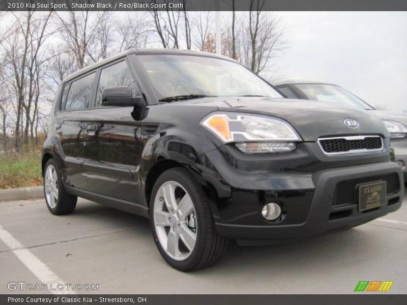 Shadow Black / Red/Black Sport Cloth 2010 Kia Soul Sport