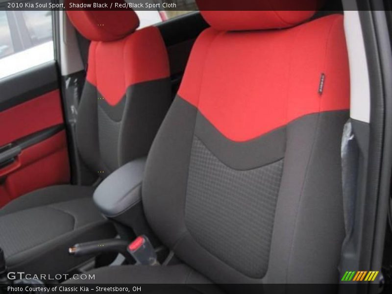 Shadow Black / Red/Black Sport Cloth 2010 Kia Soul Sport
