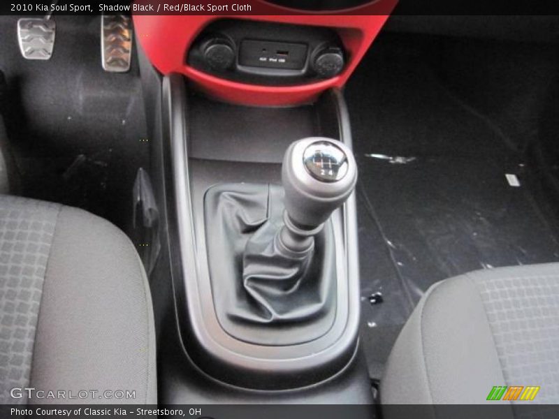 Shadow Black / Red/Black Sport Cloth 2010 Kia Soul Sport