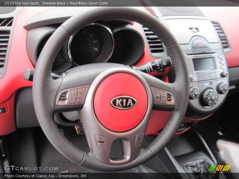 Shadow Black / Red/Black Sport Cloth 2010 Kia Soul Sport