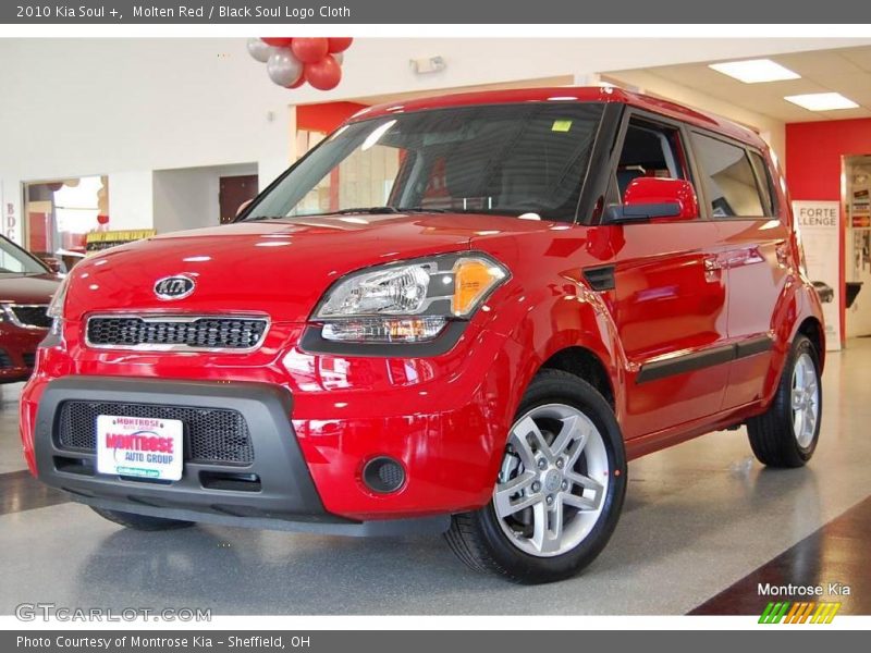 Molten Red / Black Soul Logo Cloth 2010 Kia Soul +