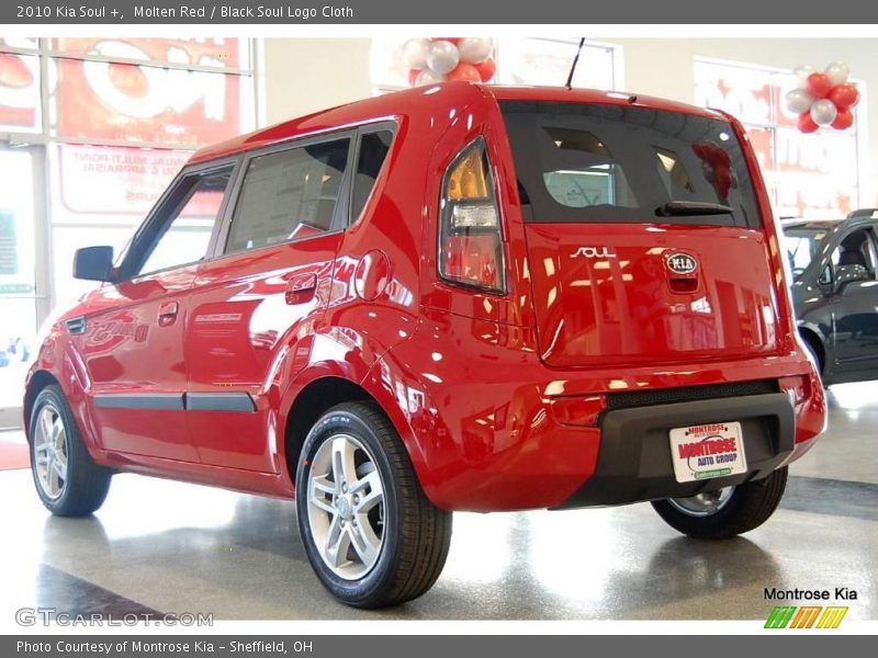 Molten Red / Black Soul Logo Cloth 2010 Kia Soul +