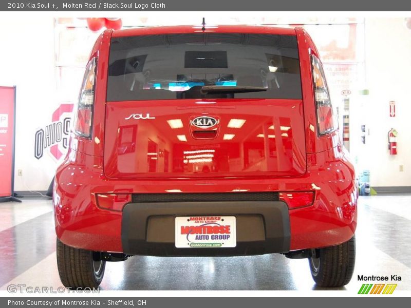 Molten Red / Black Soul Logo Cloth 2010 Kia Soul +