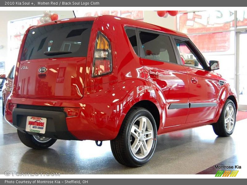 Molten Red / Black Soul Logo Cloth 2010 Kia Soul +