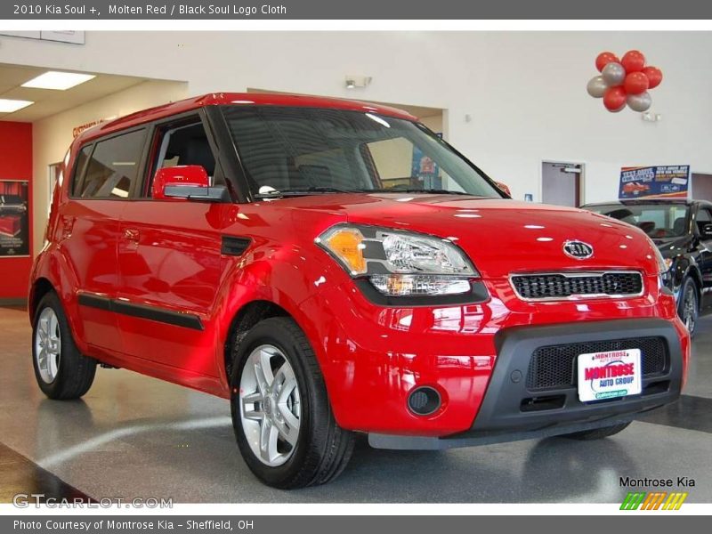 Molten Red / Black Soul Logo Cloth 2010 Kia Soul +