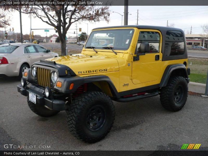 Solar Yellow / Dark Slate Gray 2004 Jeep Wrangler Rubicon 4x4