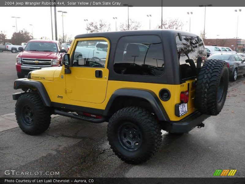 Solar Yellow / Dark Slate Gray 2004 Jeep Wrangler Rubicon 4x4