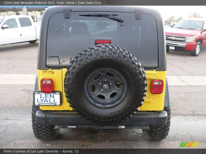 Solar Yellow / Dark Slate Gray 2004 Jeep Wrangler Rubicon 4x4