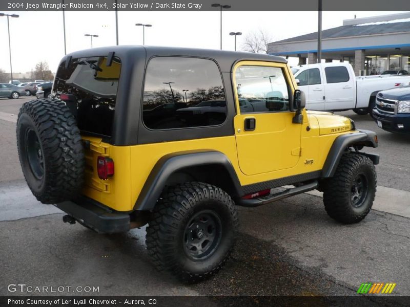 Solar Yellow / Dark Slate Gray 2004 Jeep Wrangler Rubicon 4x4