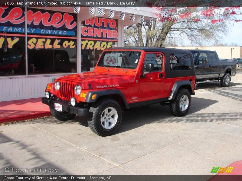 Flame Red / Dark Slate Gray 2005 Jeep Wrangler Unlimited Rubicon 4x4
