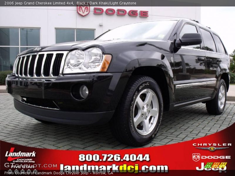 Black / Dark Khaki/Light Graystone 2006 Jeep Grand Cherokee Limited 4x4