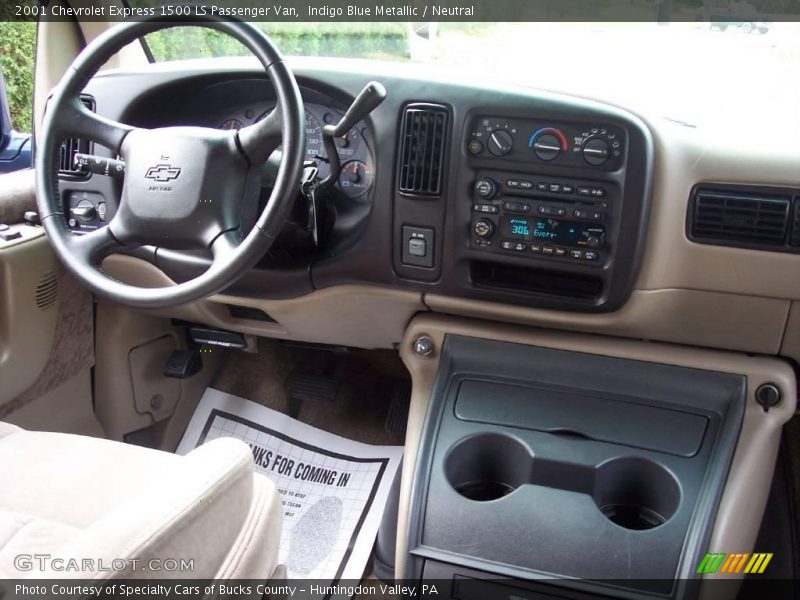 Indigo Blue Metallic / Neutral 2001 Chevrolet Express 1500 LS Passenger Van