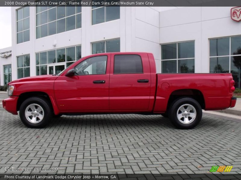 Flame Red / Dark Slate Gray/Medium Slate Gray 2008 Dodge Dakota SLT Crew Cab