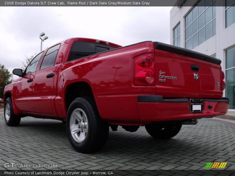 Flame Red / Dark Slate Gray/Medium Slate Gray 2008 Dodge Dakota SLT Crew Cab