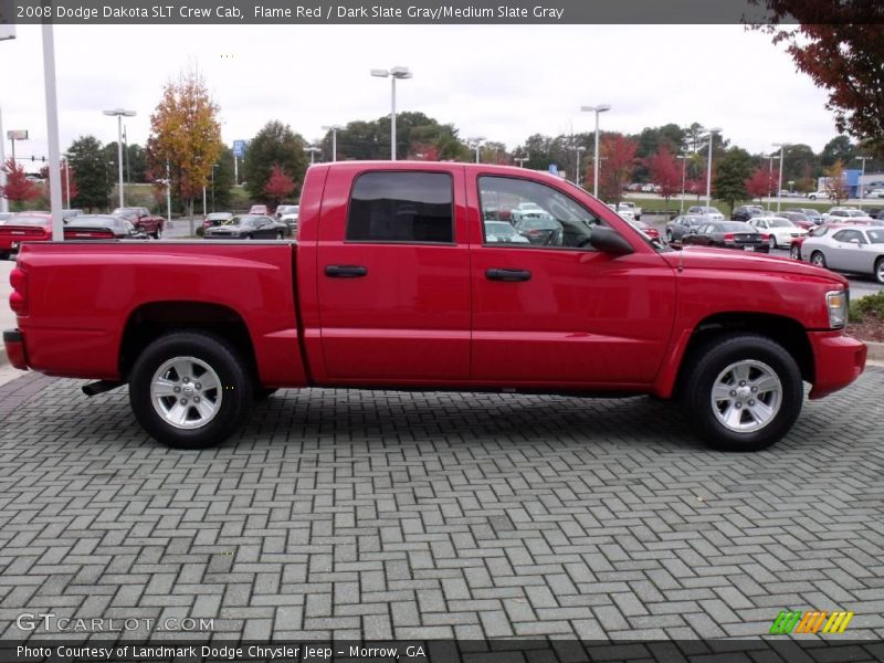 Flame Red / Dark Slate Gray/Medium Slate Gray 2008 Dodge Dakota SLT Crew Cab