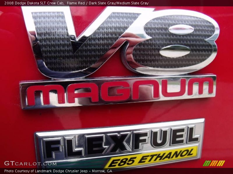Flame Red / Dark Slate Gray/Medium Slate Gray 2008 Dodge Dakota SLT Crew Cab