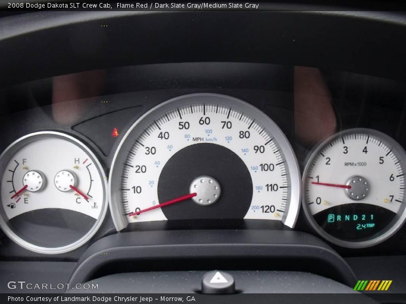 Flame Red / Dark Slate Gray/Medium Slate Gray 2008 Dodge Dakota SLT Crew Cab