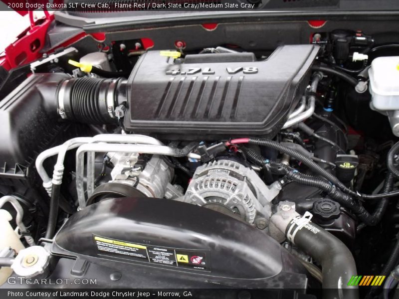 Flame Red / Dark Slate Gray/Medium Slate Gray 2008 Dodge Dakota SLT Crew Cab