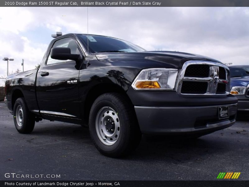 Brilliant Black Crystal Pearl / Dark Slate Gray 2010 Dodge Ram 1500 ST Regular Cab