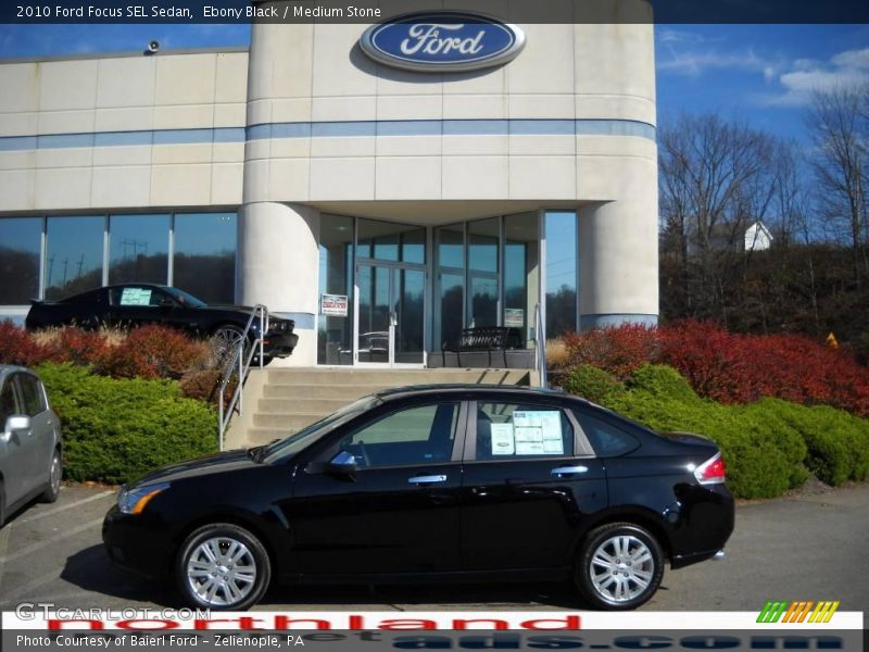 Ebony Black / Medium Stone 2010 Ford Focus SEL Sedan