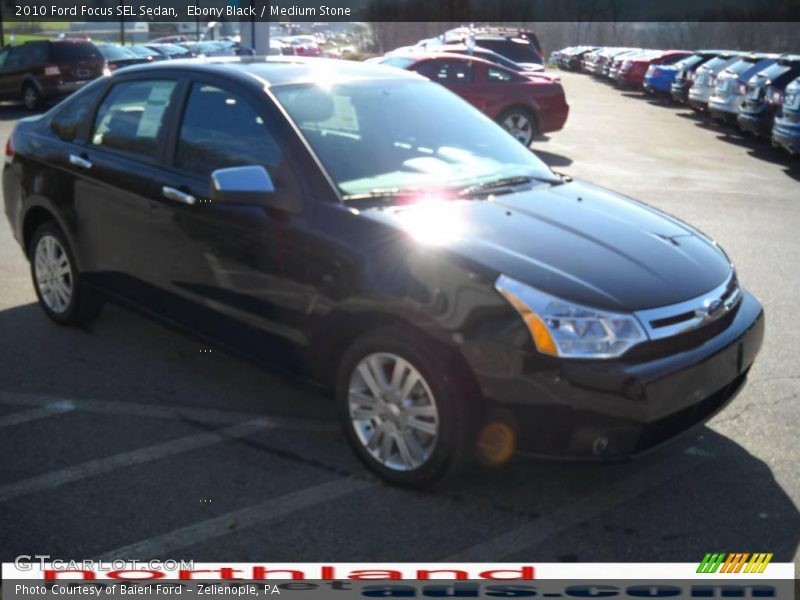 Ebony Black / Medium Stone 2010 Ford Focus SEL Sedan