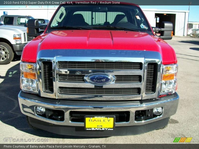 Vermillion Red / Medium Stone 2010 Ford F250 Super Duty FX4 Crew Cab 4x4
