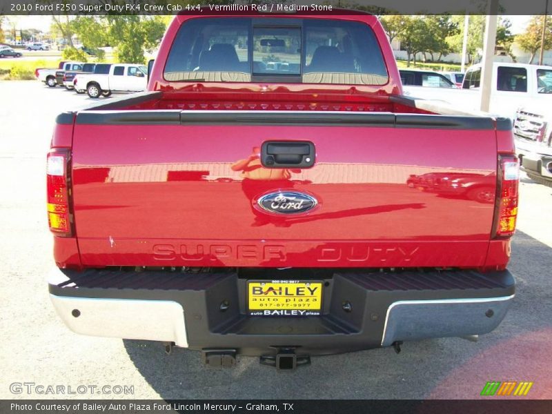Vermillion Red / Medium Stone 2010 Ford F250 Super Duty FX4 Crew Cab 4x4