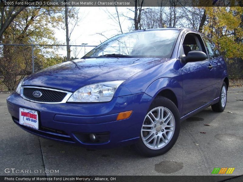 Sonic Blue Metallic / Charcoal/Charcoal 2005 Ford Focus ZX3 S Coupe