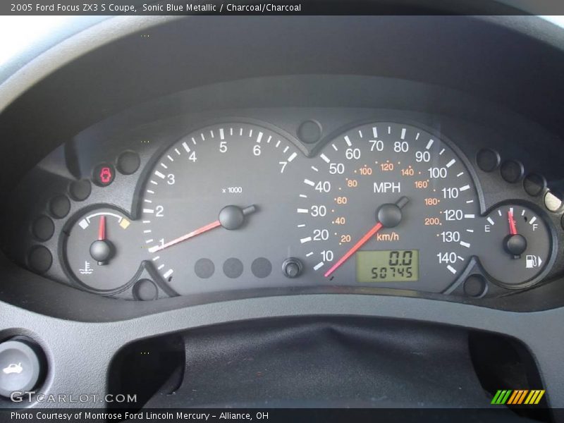 Sonic Blue Metallic / Charcoal/Charcoal 2005 Ford Focus ZX3 S Coupe