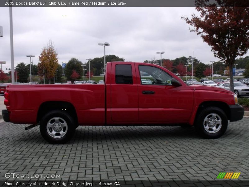 Flame Red / Medium Slate Gray 2005 Dodge Dakota ST Club Cab