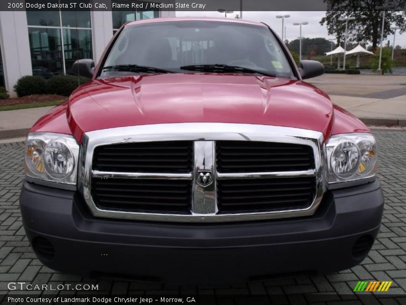 Flame Red / Medium Slate Gray 2005 Dodge Dakota ST Club Cab