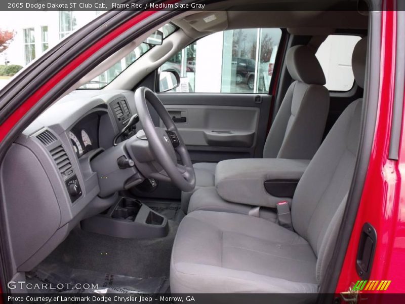 Flame Red / Medium Slate Gray 2005 Dodge Dakota ST Club Cab