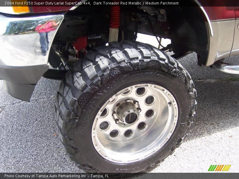 Dark Toreador Red Metallic / Medium Parchment 2004 Ford F350 Super Duty Lariat SuperCab 4x4