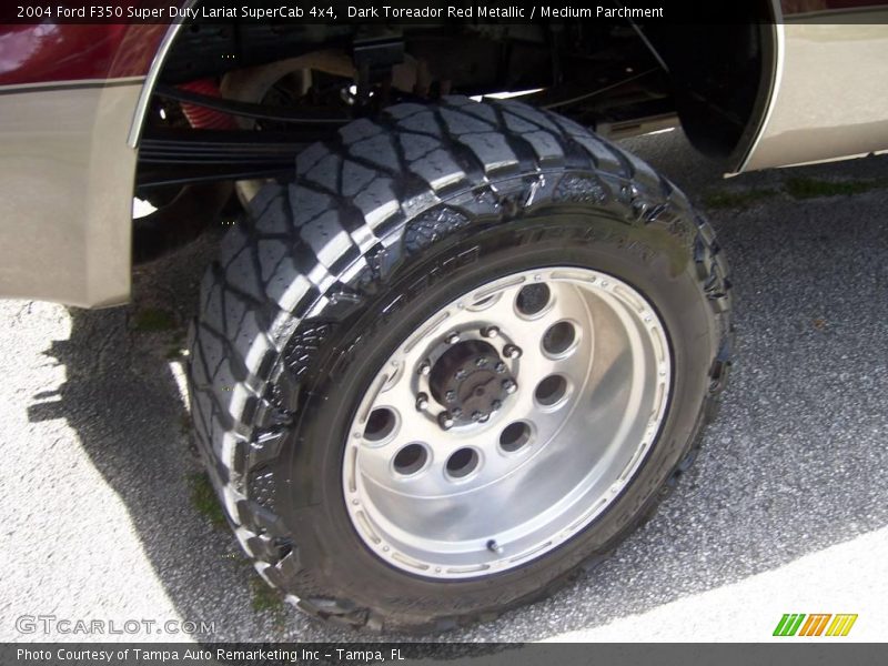 Dark Toreador Red Metallic / Medium Parchment 2004 Ford F350 Super Duty Lariat SuperCab 4x4