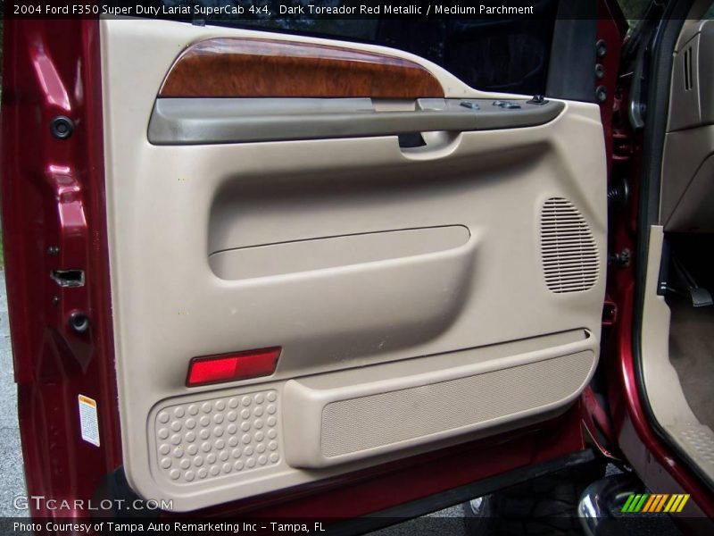 Dark Toreador Red Metallic / Medium Parchment 2004 Ford F350 Super Duty Lariat SuperCab 4x4