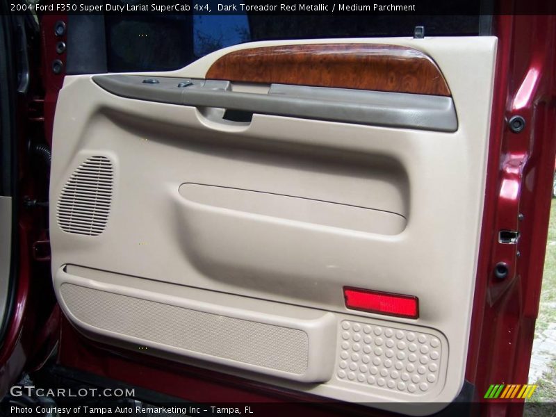 Dark Toreador Red Metallic / Medium Parchment 2004 Ford F350 Super Duty Lariat SuperCab 4x4