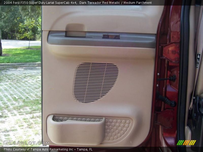 Dark Toreador Red Metallic / Medium Parchment 2004 Ford F350 Super Duty Lariat SuperCab 4x4
