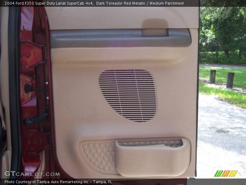 Dark Toreador Red Metallic / Medium Parchment 2004 Ford F350 Super Duty Lariat SuperCab 4x4